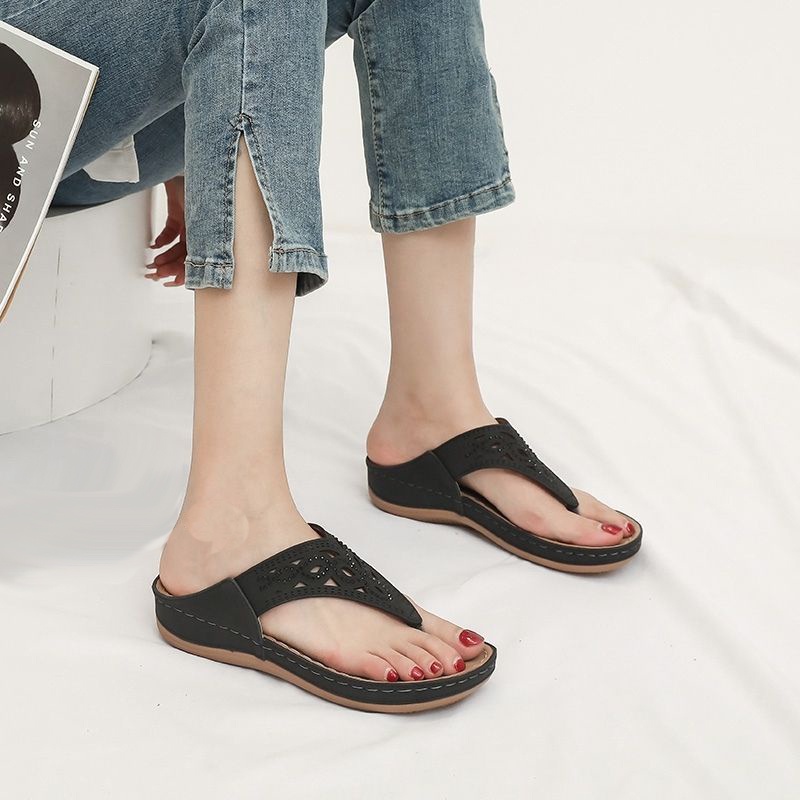 RYX - Lace Delay Sandal Slip-On Wanita Fashion Casual Sehari-hari - Ori Import