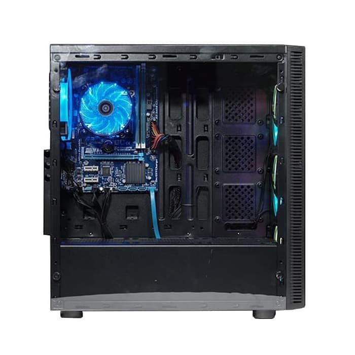 Casing PC SADES Cerberus Gaming PC Case RGB - Full Tempered Glass