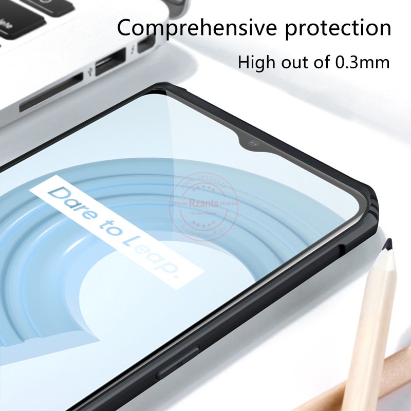 Case REALME C21Y Armor Fusion Transparent Casing Free Skin Carbon 3D