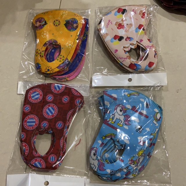 Grosiran Masker Scuba karakter anak Import Korea Motif Printing Asli