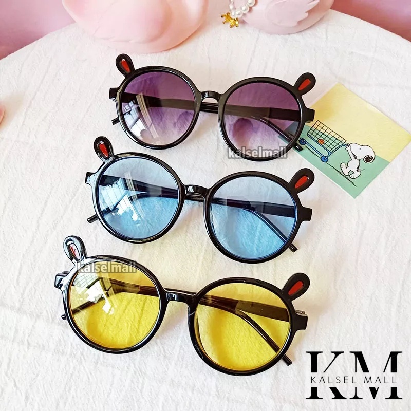 Kaca Mata Anak Cowok Cewek Model Telinga Kelinci Anti Silau Sinar Matahari Kacamata Unik Lucu Anak-Anak Gaya Korea Sunglasses Balita Bayi Perempuan Laki-Laki Banjarbaru Banjarmasin Martapura KCA6