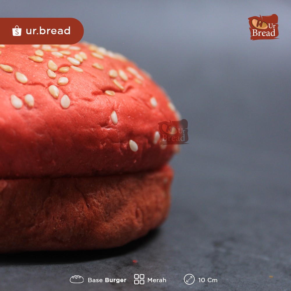 Roti Burger Merah 10cm | Base Burger 10cm Red