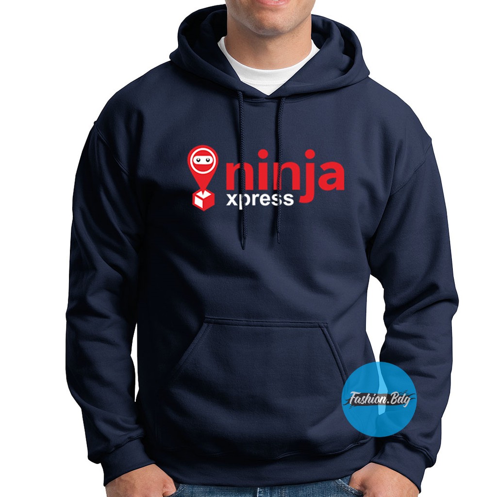 SWEATER HOODIE PRIA NINJA XPRESS BLACK NAVY GREY MERAH PUTIH