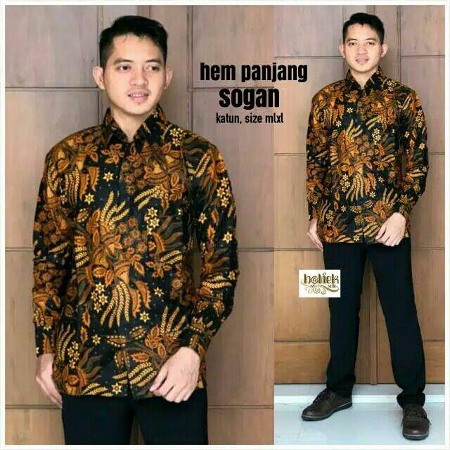 Hem Panjang Sogan Murah Hem Batik Manggar Murah Seragam Batik Supplier Batik Kemeja Batik Panjang