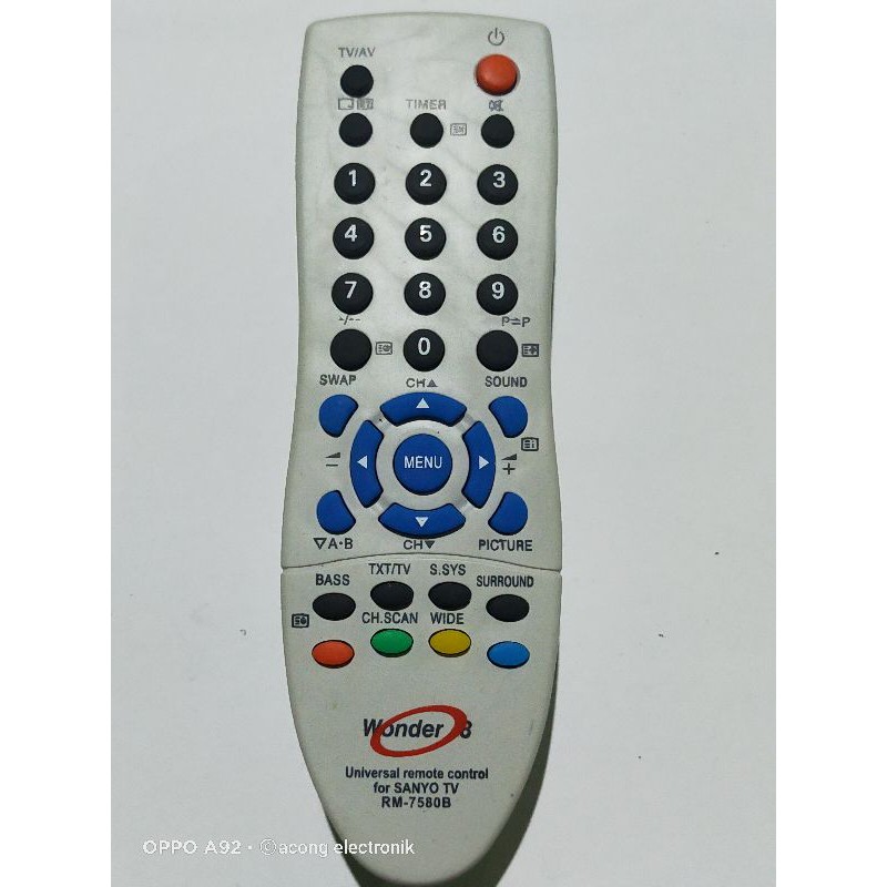remot tv sanyo/tv tabung