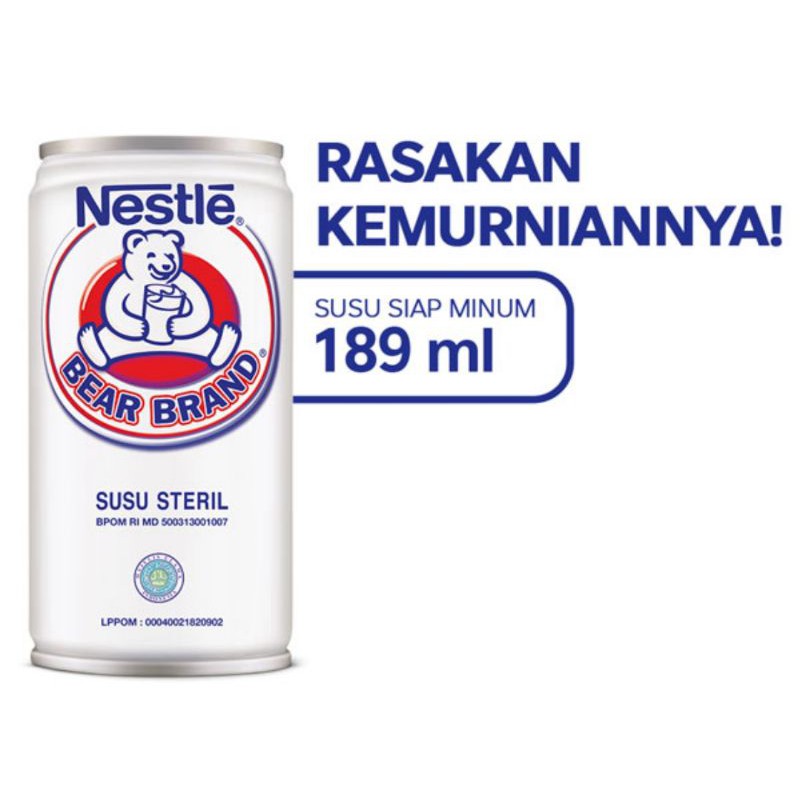 

BEAR BRAND SUSU KALENG SUSU BERUANG SUSU STERIL 189 ML