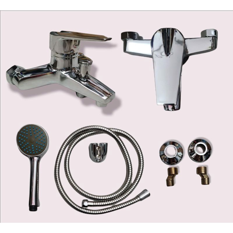 kran bathub panas dingin + shower minimalis / bulat PROMO TERMURAH