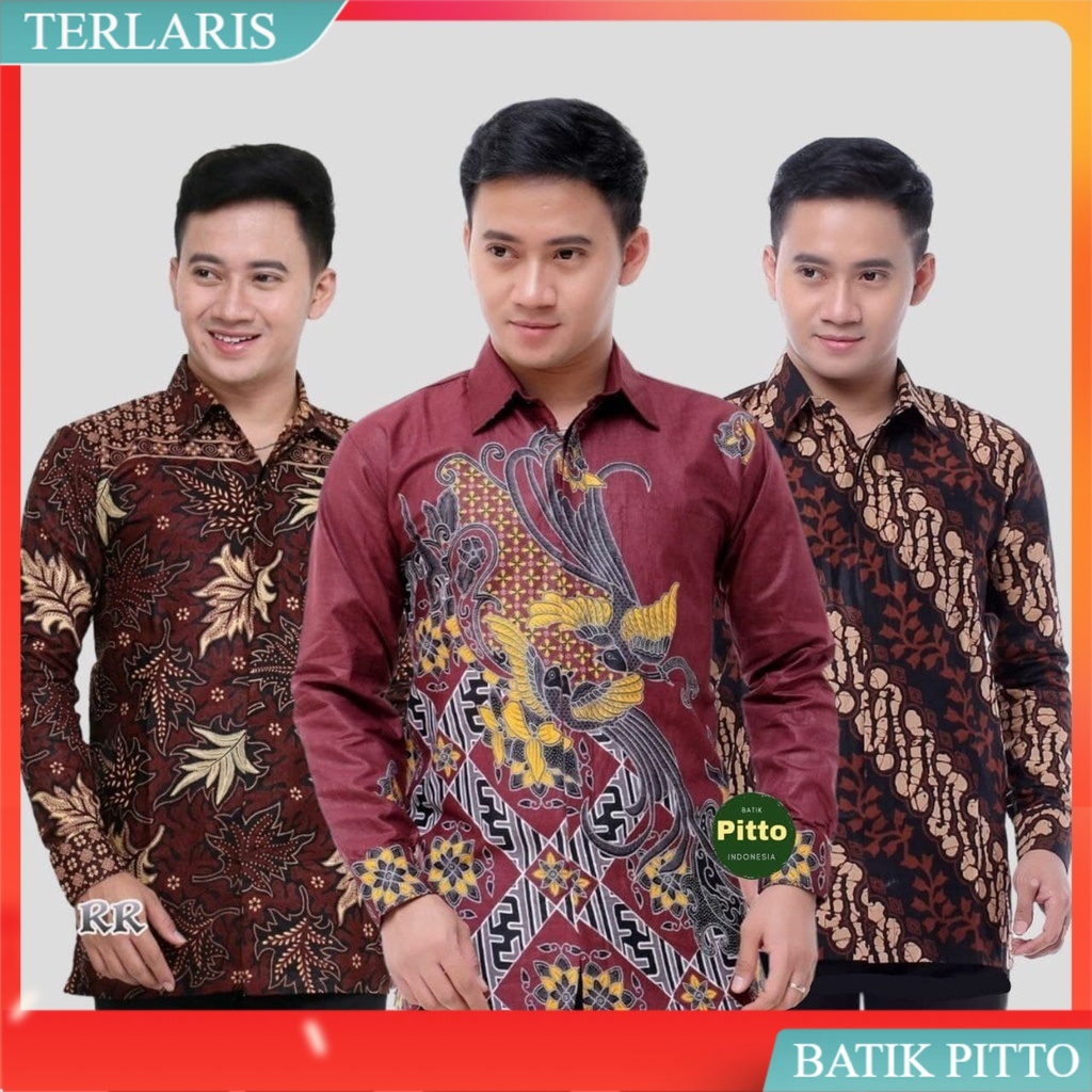 KEMEJA BATIK PRIA LENGAN PANJANG SIZE M L XL XXL | batik pria | kemeja batik