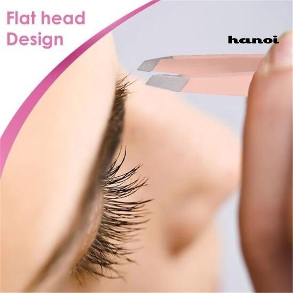 HQTM_3Pcs Point Slant Knife Tip Eyebrow Removal Tweezers Eyelashes Extension Tools