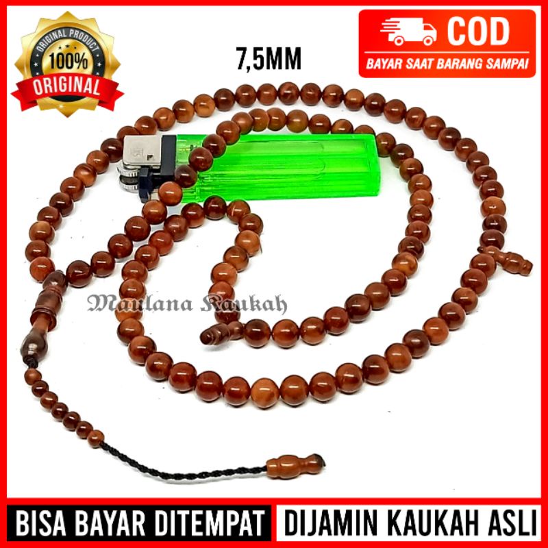 TASBIH KAYU KOKKA ASLI 100% ORIGINAL 99 BUTIR UK 7,5MM / TASBIH KAOKAH ASLI / TASBIH KOKKA 99 BUTIR