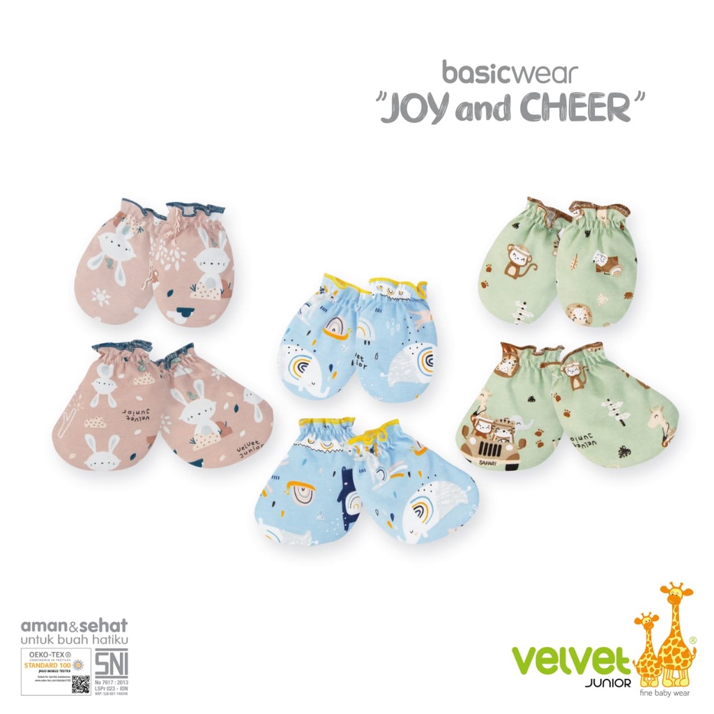 Velvet Junior Sarung tangan dan kaki (3 pasang)