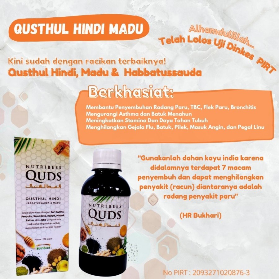 

Madu Al Quds Al hindi/Madu Qusthul/Qisthul Hindi 250gr Mengurangi Astma dan Batuk manaun