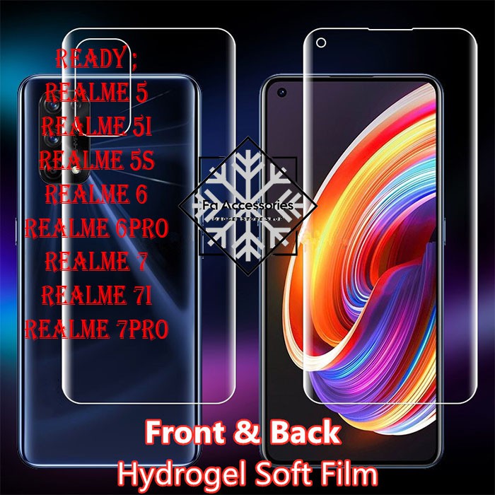 FA ANTI GORES JELLY HYDROGEL REALME 5 5I 5S 5PRO 6 6PRO 7 7i 7PRO I PRO SCREEN PROTECTOR GUARD SHOCK