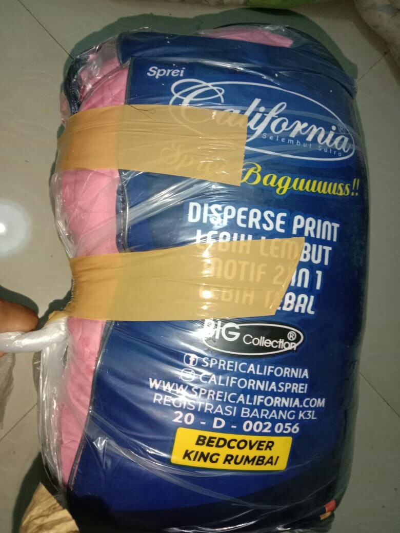 Bedcover California King 180x200cm Pink Flamingo