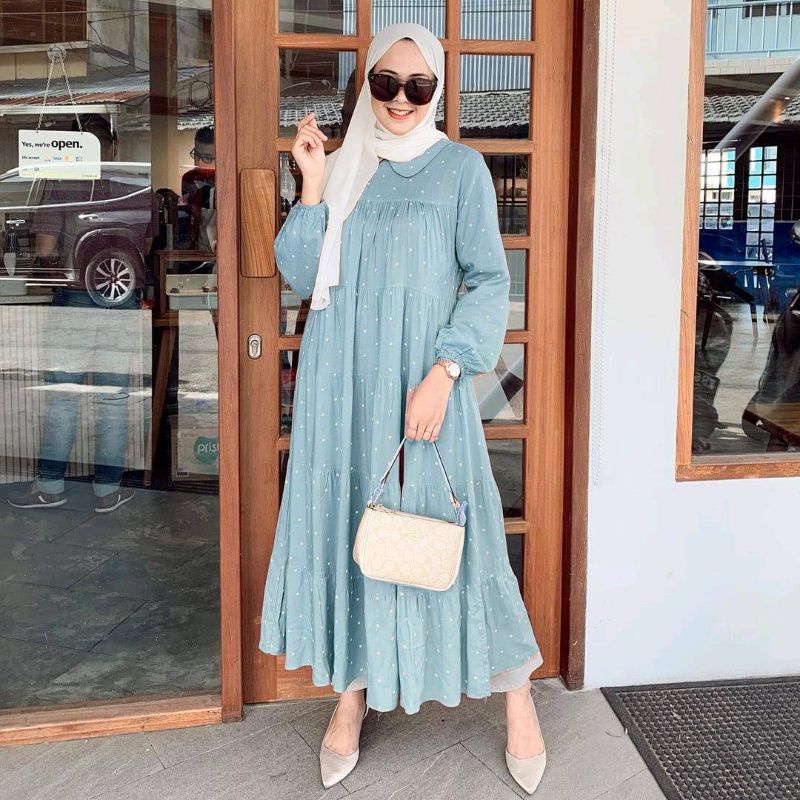 Daster Ghina Midi Homey Dress Fenominal Kekinian Baju Wanita Viral