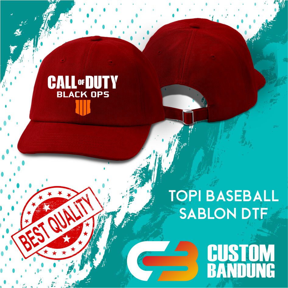 Topi Baseball CALL OF DUTY 3 Pria Wanita Topi Cap Bisa Tulis Nama Bisa COD Original High Premium Quality