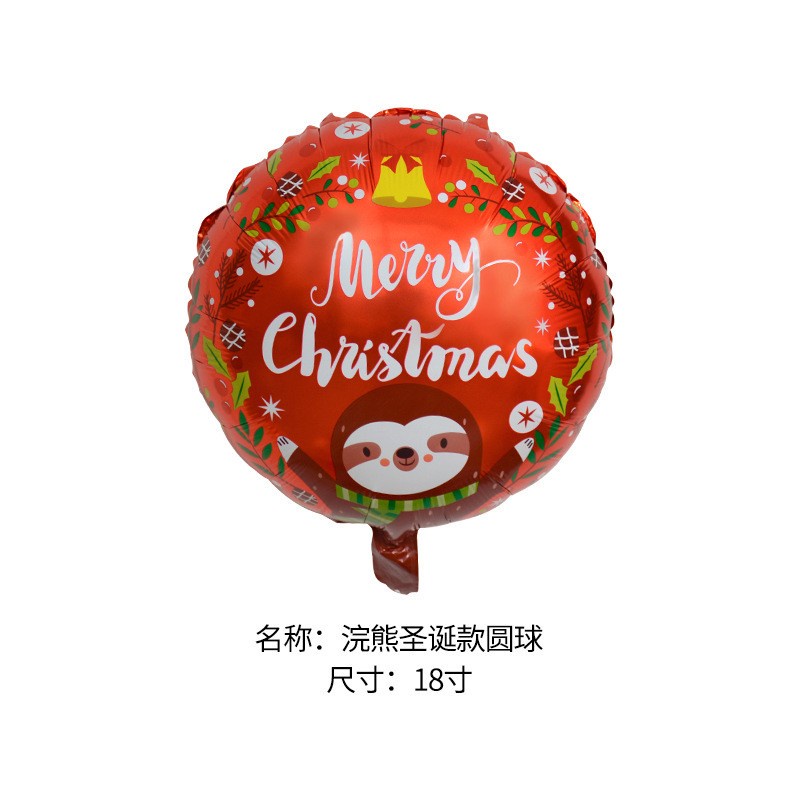 FB besar balon foil hiasal natal christmas balloon santa rusa dekorasi