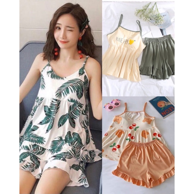 Singlet kensi-hot pants / baju tidur wanita / baju tidur