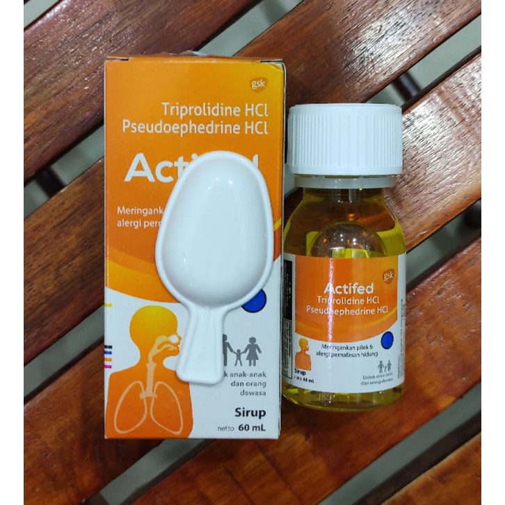 Actifed Orange Syrup 60 ML / Meredakan Pilek / Bersin-bersin