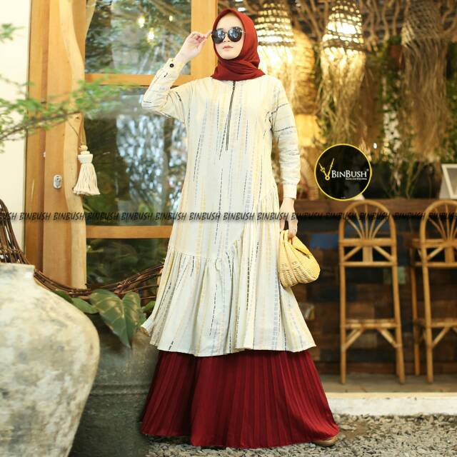 DressMuslimah Casual  Cotton Import Celin Ori by Binbush