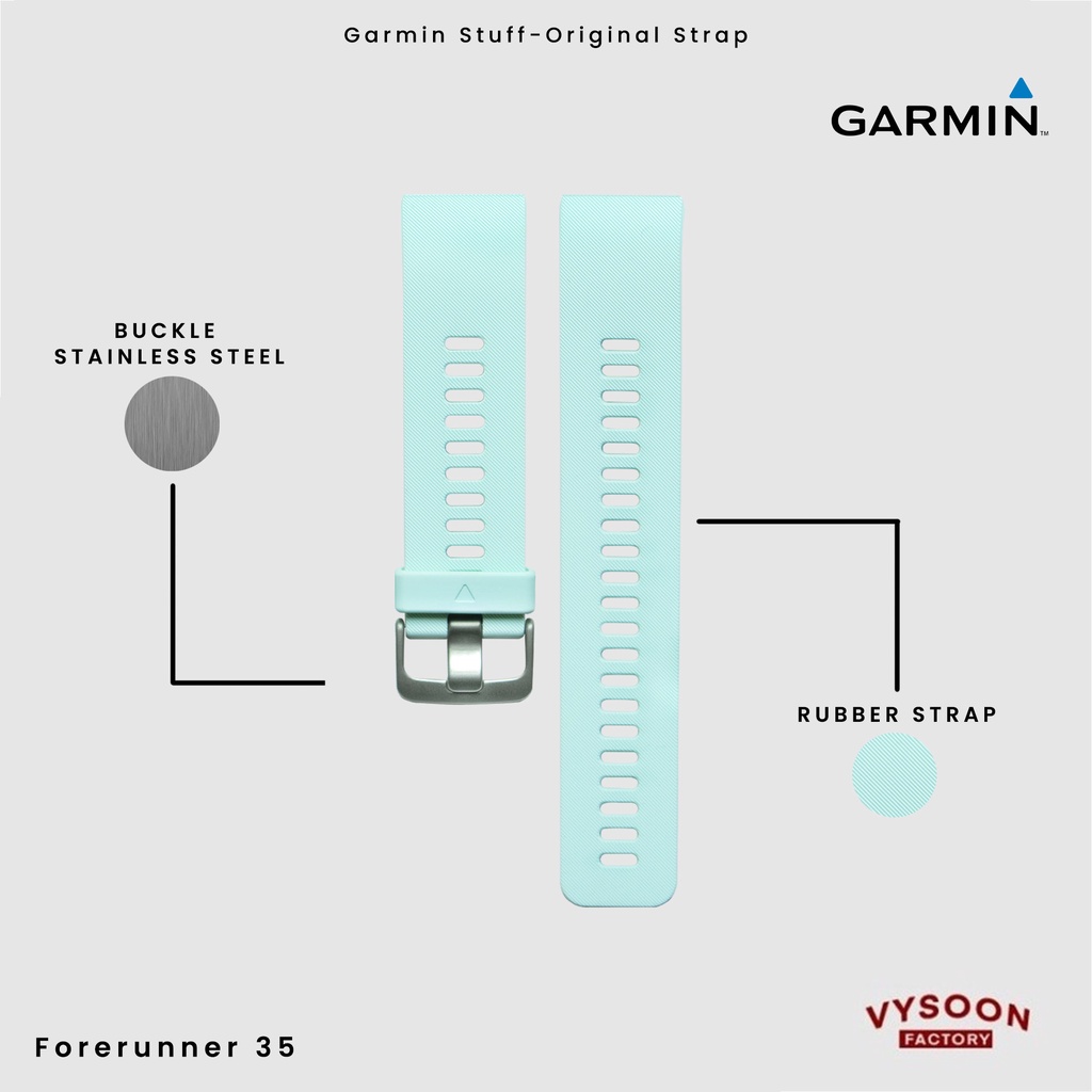 Strap Rubber Tali Jam Smartwatch Garmin Forerunner 35 - Aqua Blue