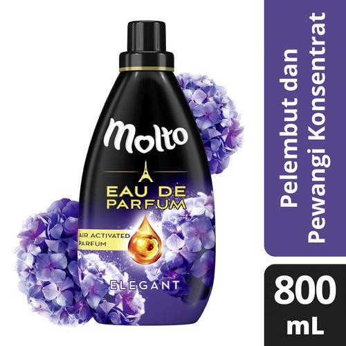 Molto Pelembut Dan Pewangi Pakaian Eau De Parfum Purple Elegant Botol 800 mL