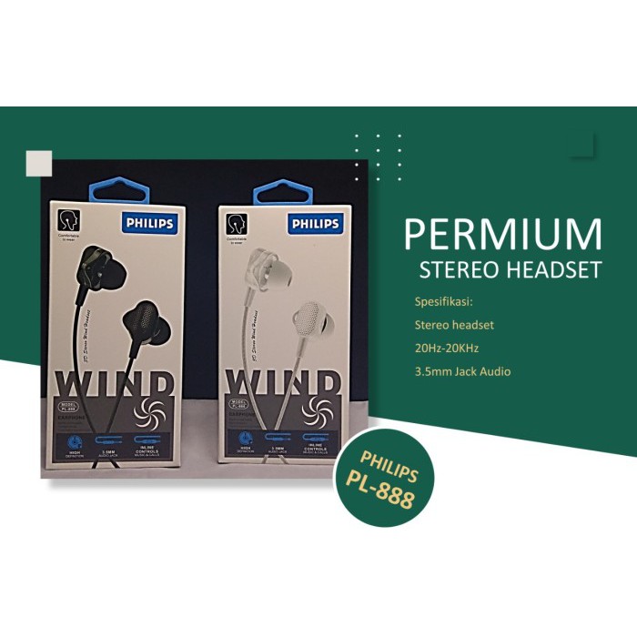 [RO ACC]  WIND PREMIUM HEADSET 888 BRANDED ALL TIPE HP JACK 3.5MM