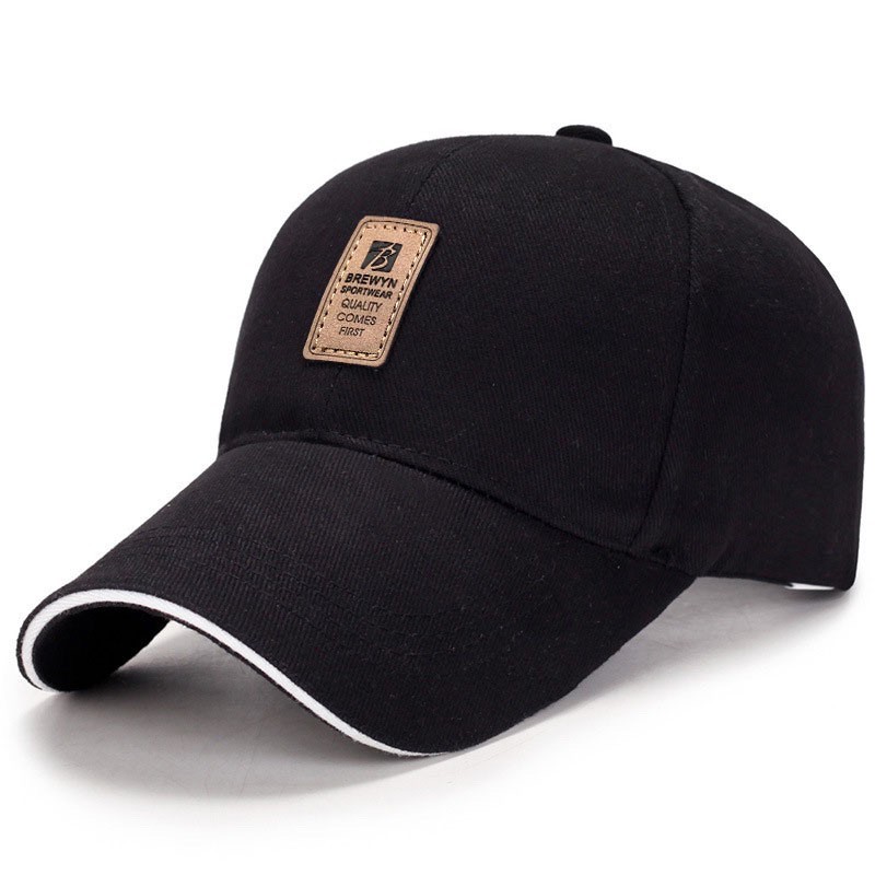 Topi baseball ediko bahan rafel premium pengait cakop besi pria wanita-Ediko hitam list