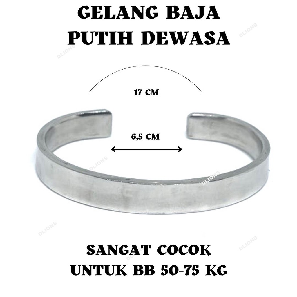 GELANG BAJA PUTIH DEWASA ANTI KARAT SELAMANYA GRATIS UKIR NAMA !!