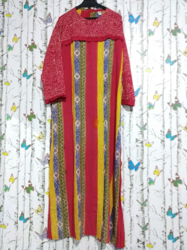 Longdress Batik Cap Shahnaz Allsize Resleting Belakang Dress Gamis Batik Pekalongan Homedress Rayon