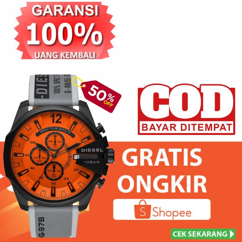 Jual Jam Tangan Pria Merk Diesel Original Fullset Type DZ-4535  Indonesia|Shopee Indonesia