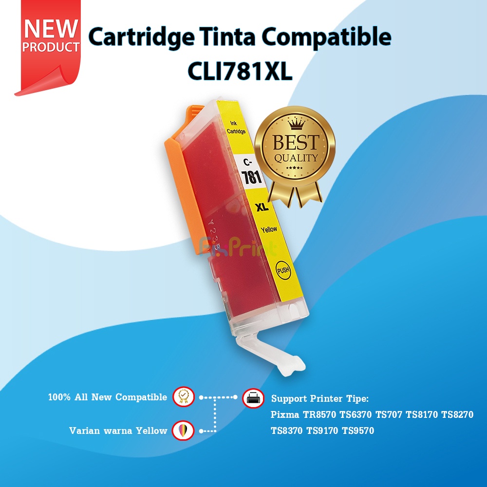 Cartridge Tinta Compatible CLI781XL PGI780XL 781 780 Black Cyan Magenta Yellow With Chip Refill Ink CLI 781XLM 781 Printer Cn PIXMA TR8570 TS6370 TS707 TS8170 TS8270 TS8370 TS9170 TS9570