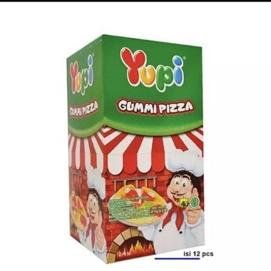 

Yupi Gummi Pizza per box isi 12 pcs berat bersih 169 gram