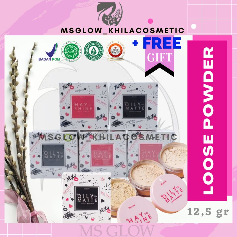 Loose Powder MS GLOW / Bedak Tabur - Oily To Matte - Natural - Ivory