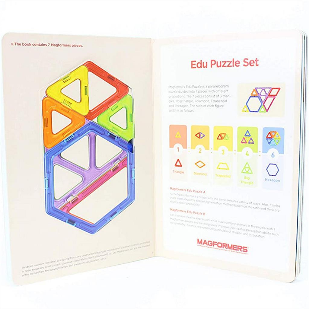 Magformers Magnet Toys 116628 7pcs Edu Puzzle Set 7 pcs