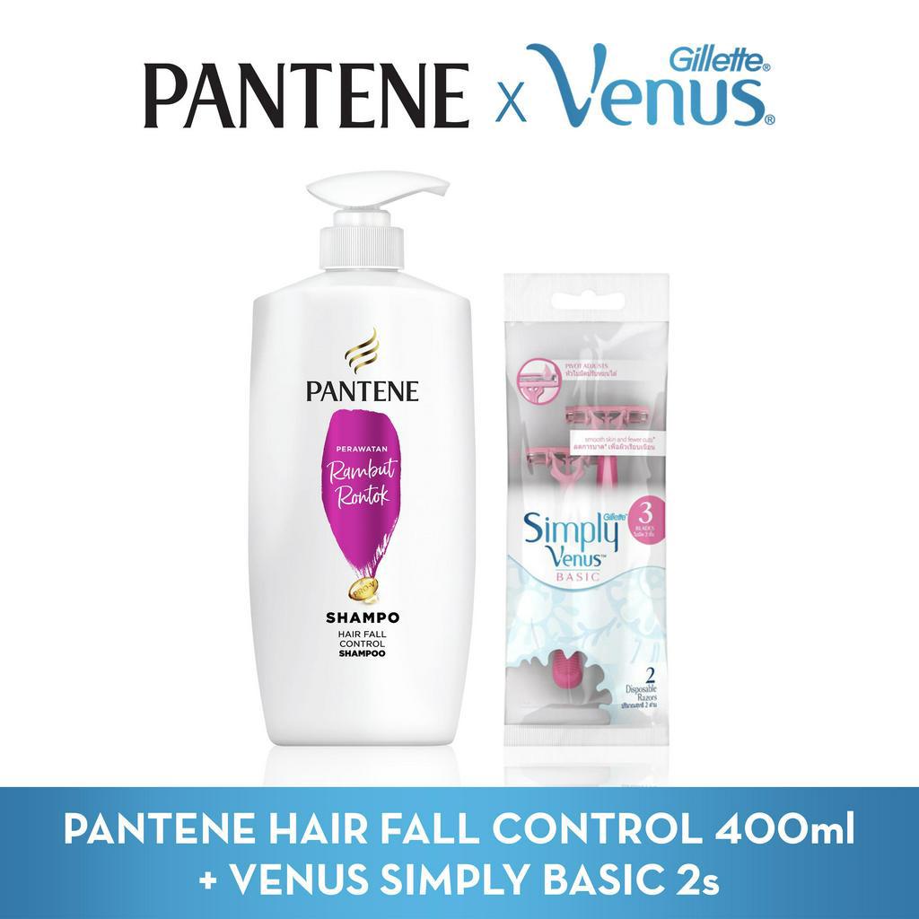 Gillette Simply Venus 2s + Pantene Hairfall Control Shampoo 400ml