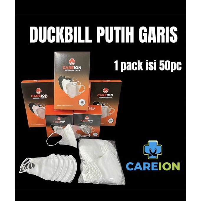 Masker Duckbill CAREION Earloop 3ply 3 ply isi 50 pcs