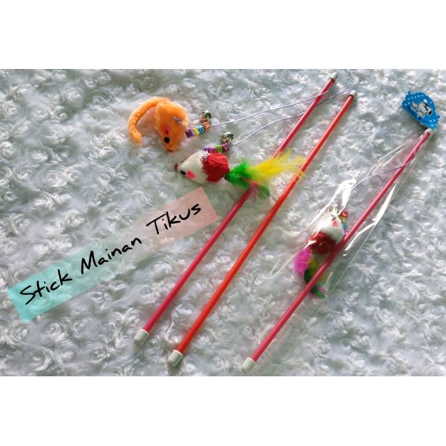 Stick mainan TIKUS kucing tongkat stik teaser cat pancingan