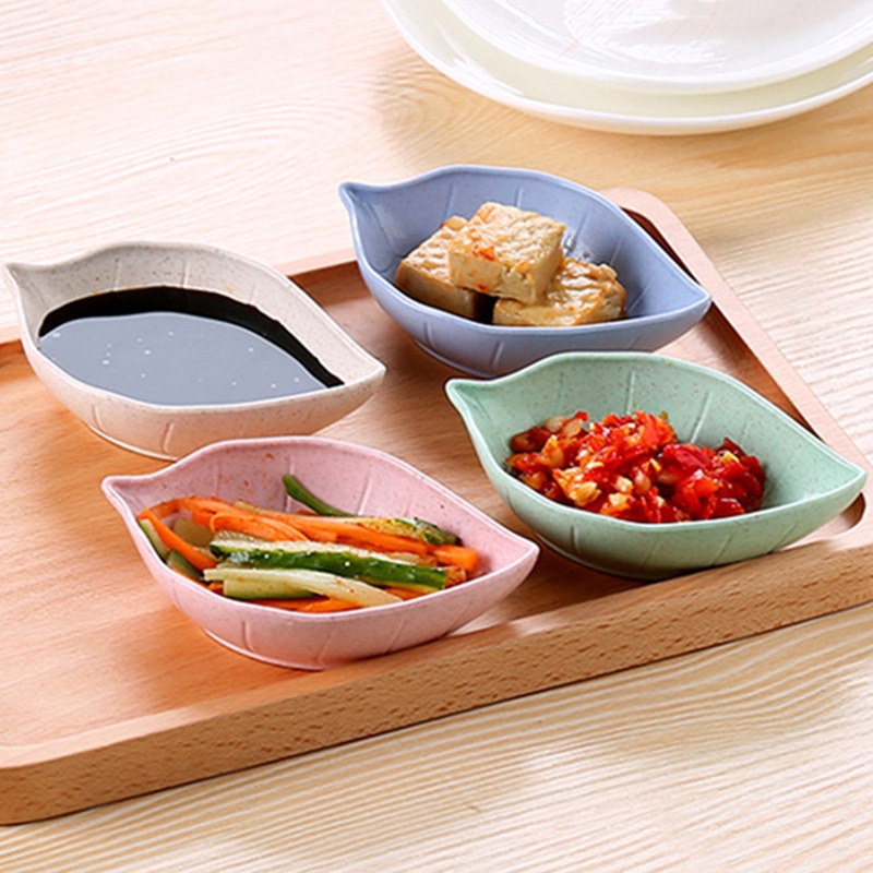 [ Kitchen Eco-friendly Wheat Straw Material Food Dish ] [ Vinegar,Salt,Flavor,Sauce,Seasoning Dish ] [ Kitchen Gadget ]