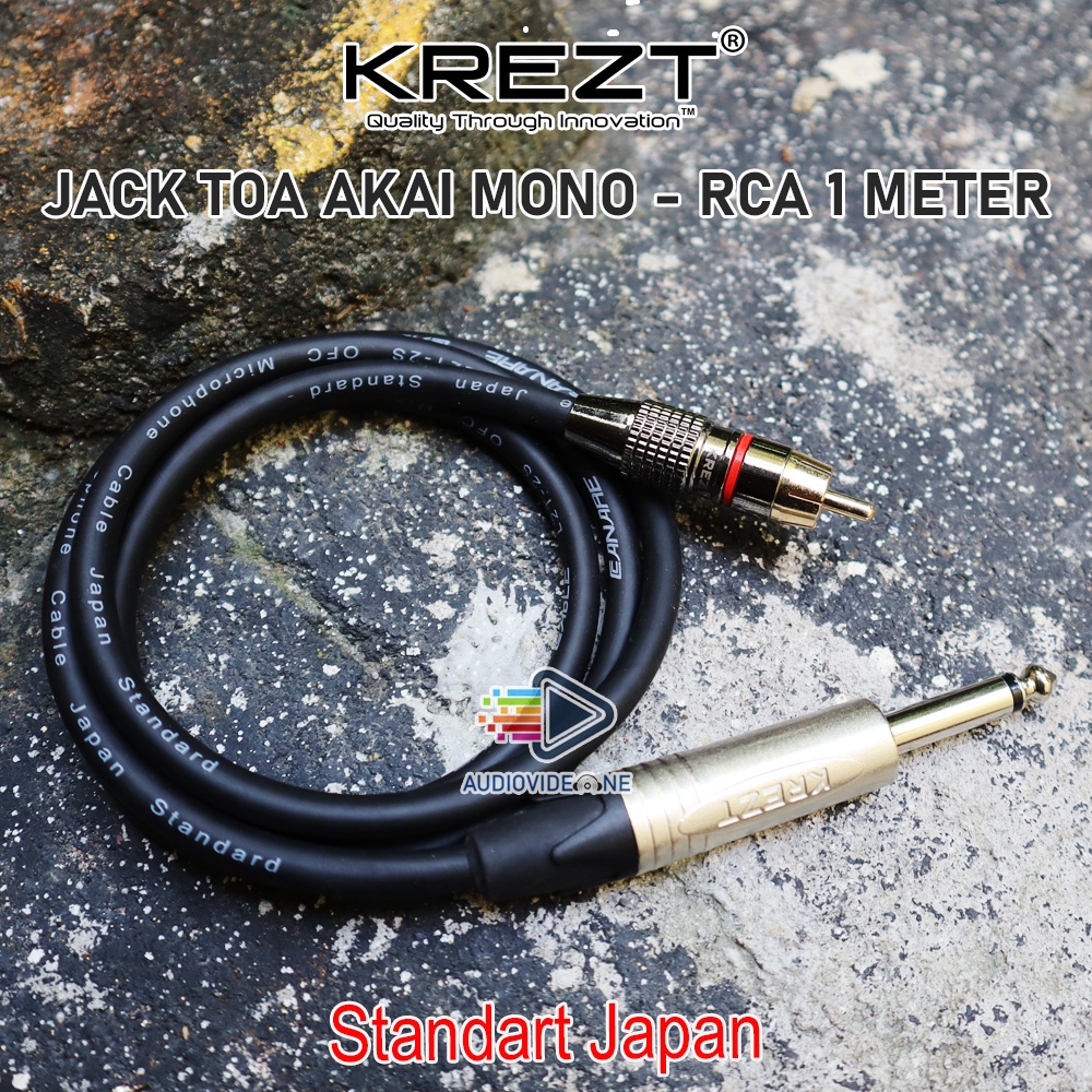 Kabel Jack RCA To Akai Toa Mono 6.5 Merk Krezt Original Jek Mixer Ke Sound Aktif