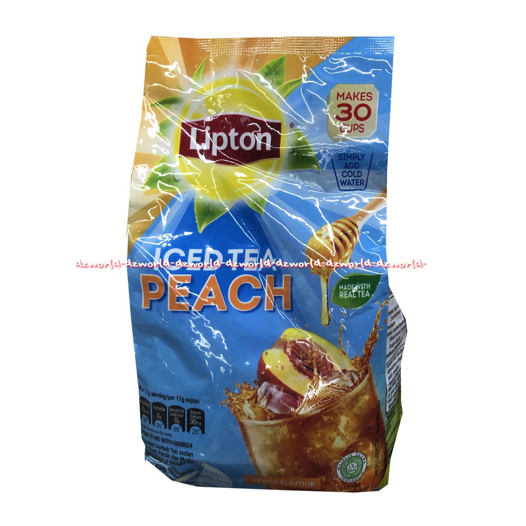 Lipton Iced Tea Lychee Powder 30cups lemon Leci Pech Peach Teh Bubuk Liptontea Teh Lipton Serbuk