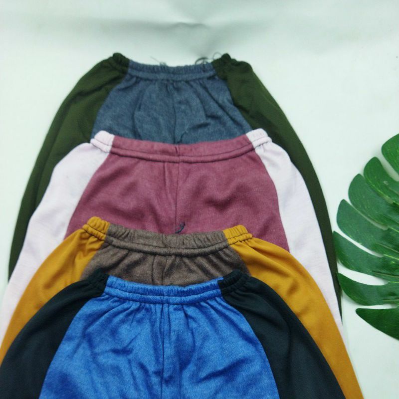 Celana Panjang Elastis Warna Polos 6-24 Bulan Bahan Spandek untuk Anak Perempuan Laki