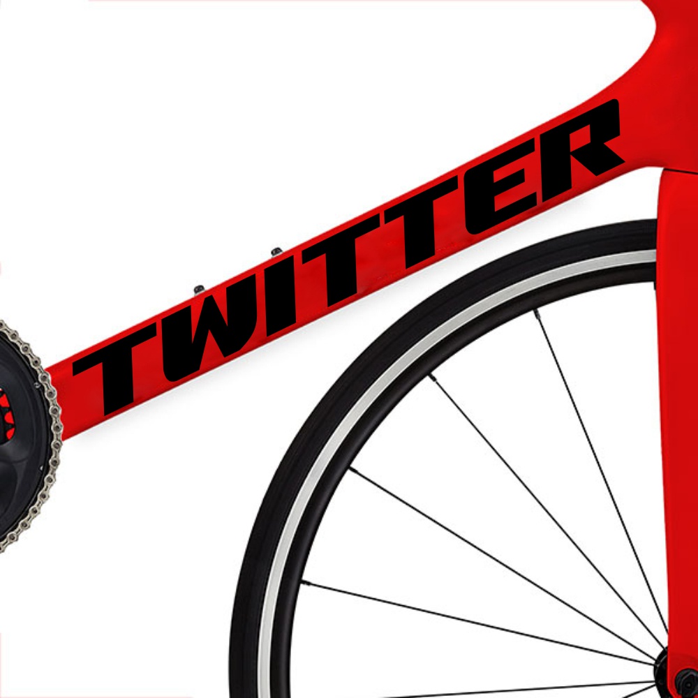 Stiker Pack Sepeda Twitter - Bicycle Decal Sticker