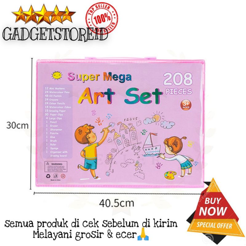 

GG - Alat Lukis Set 208 PCS Crayon Oil Paste Pensil Warna Arset 208pc Pensil Warna Cair Anak Mewarnai crayon Art set 208pcs