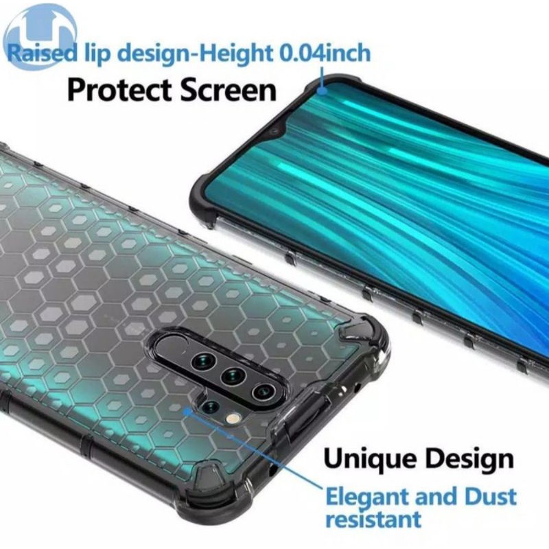 Case Xiaomi Redmi Note 9 / 9C / 9A / 9 / Note 9 Pro Casing Armor Honeycomb