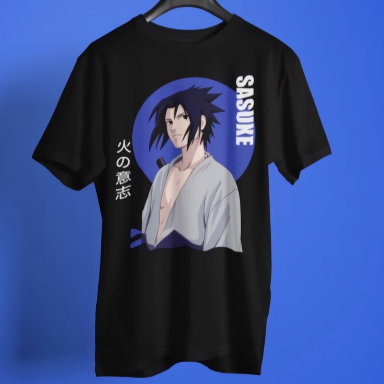 Tshirt Sasuke Uchiha Anime Naruto Premium Unisex