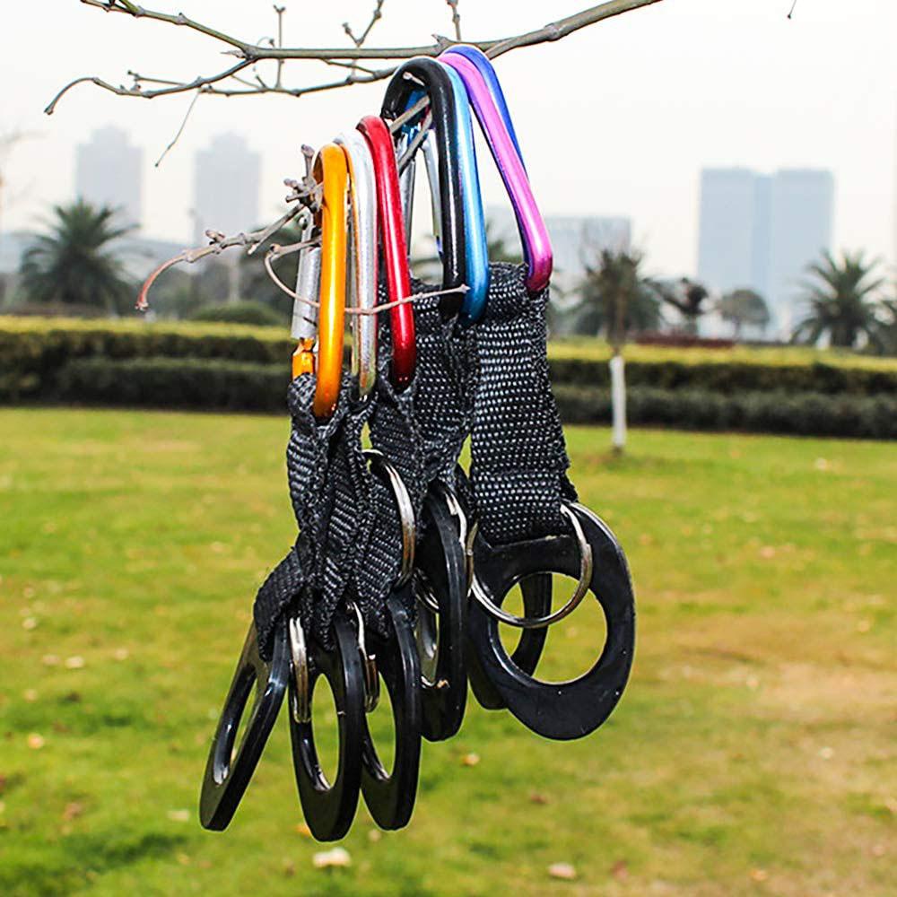 Lanfy Gesper Gantung Silikon 5Pcs Warna Random Carabiner Buckle Holder Klip Traveling Harian Klip Pembawa Botol Air