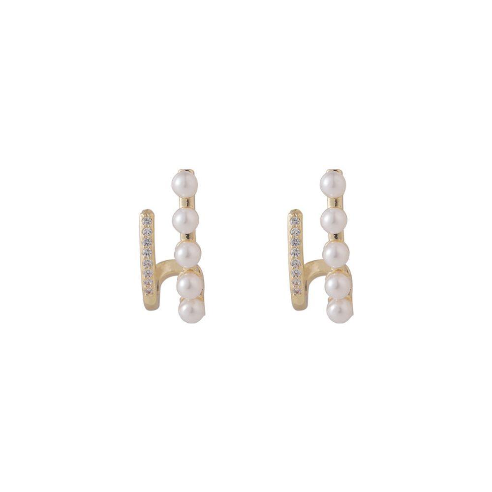 Mxbeauty Anting Wanita Minoritas Retro Desain Fashion Berlian Imitasi Temperamen Lady U Shape Stud Earrings