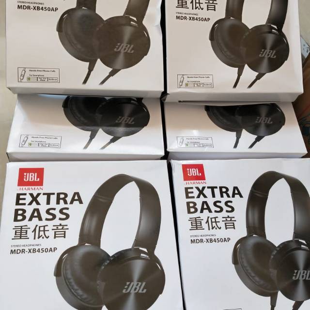 HEADSET BANDO JBL EXTRA BASS MDR-XB450AP