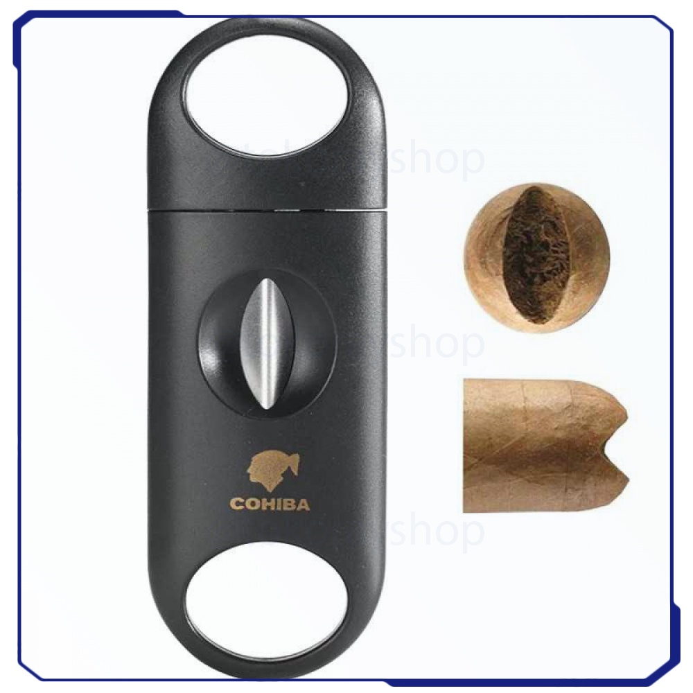 Pemotong Cerutu Cigar Cutter V Cut Double Blade - 0810S